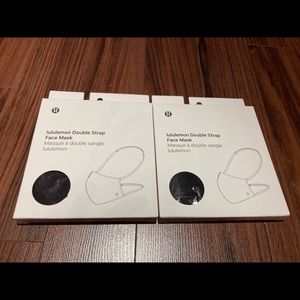 2 Lululemon Face Masks- Black & Black Camo